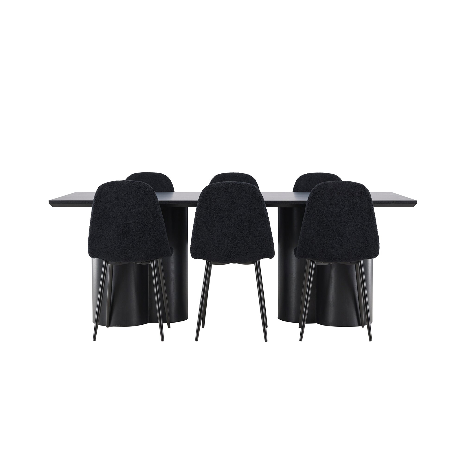 Spisegruppe Venture Home Olivia 210 med 6 stk Polar Stoler Teddy