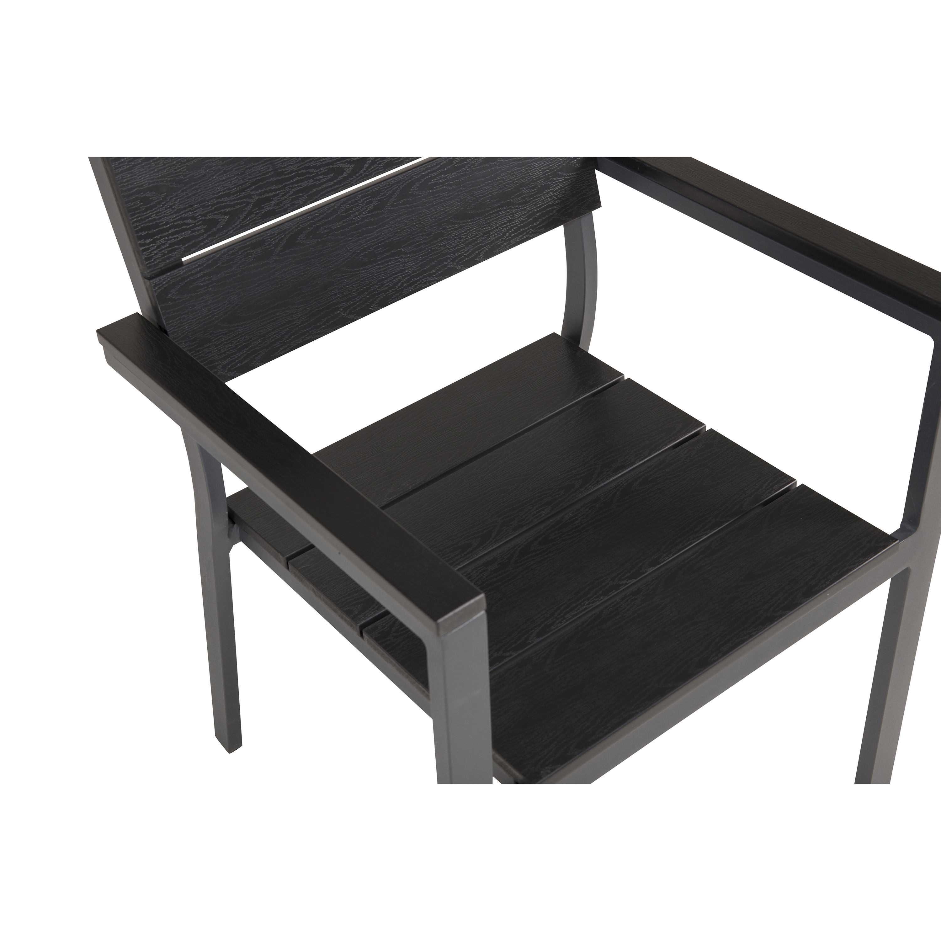 Levels Chair (stackable) - Black Alu / Black Aintwood Sort