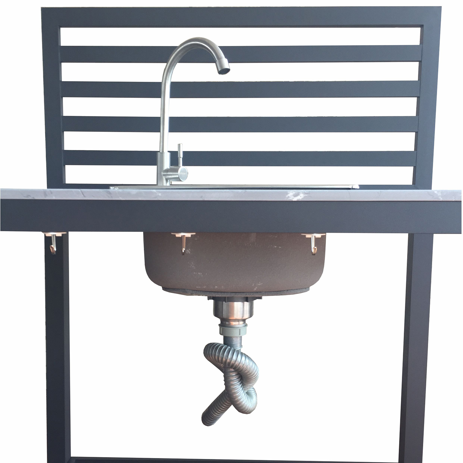 Atlantis garden kitchen middle (wh)-svart Sort