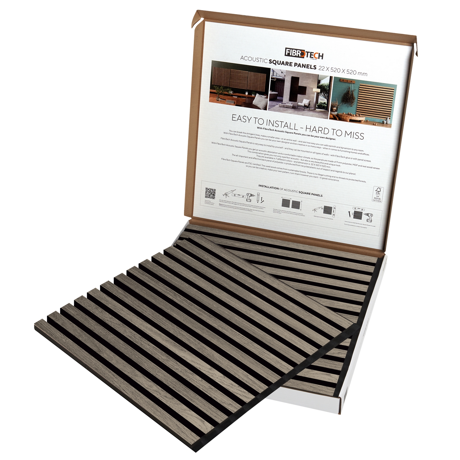 Akustikkpanel Fibrotech Square