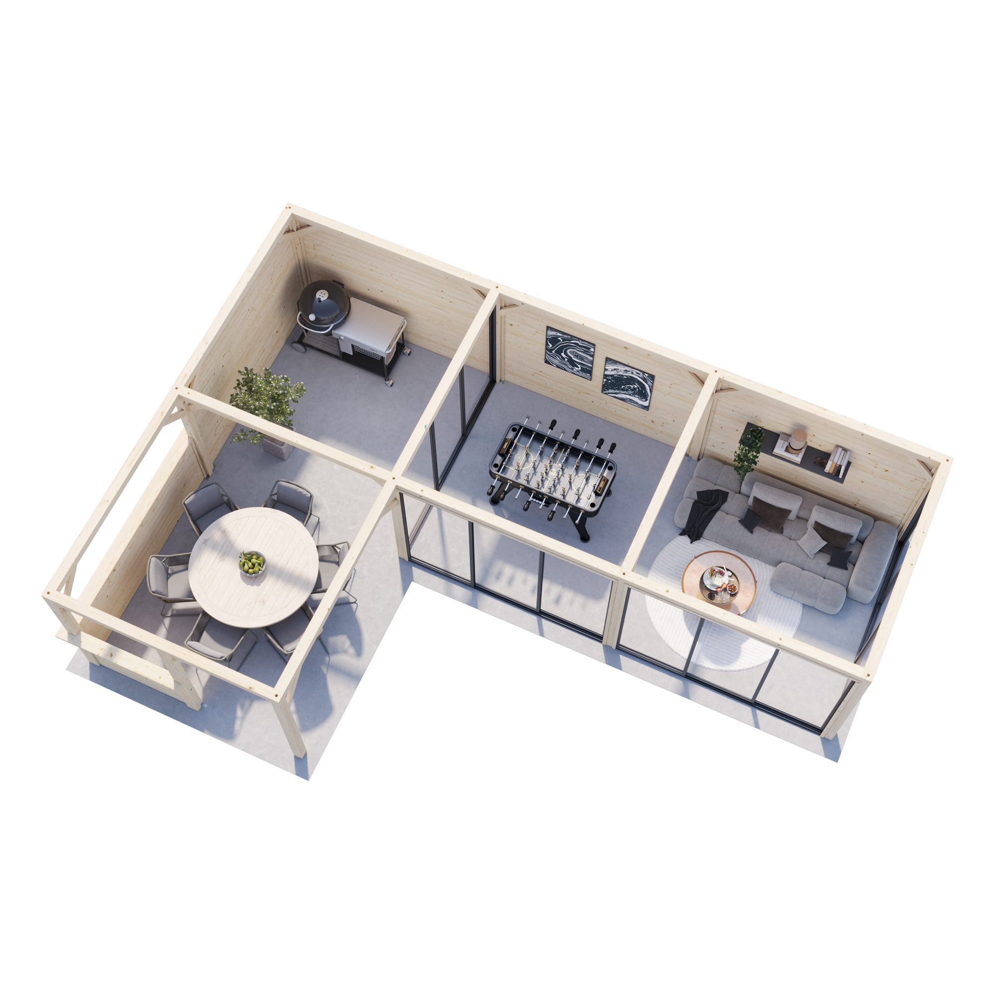 Hagestue Palmako Lenna 33,2 m2 Set 421 Slide