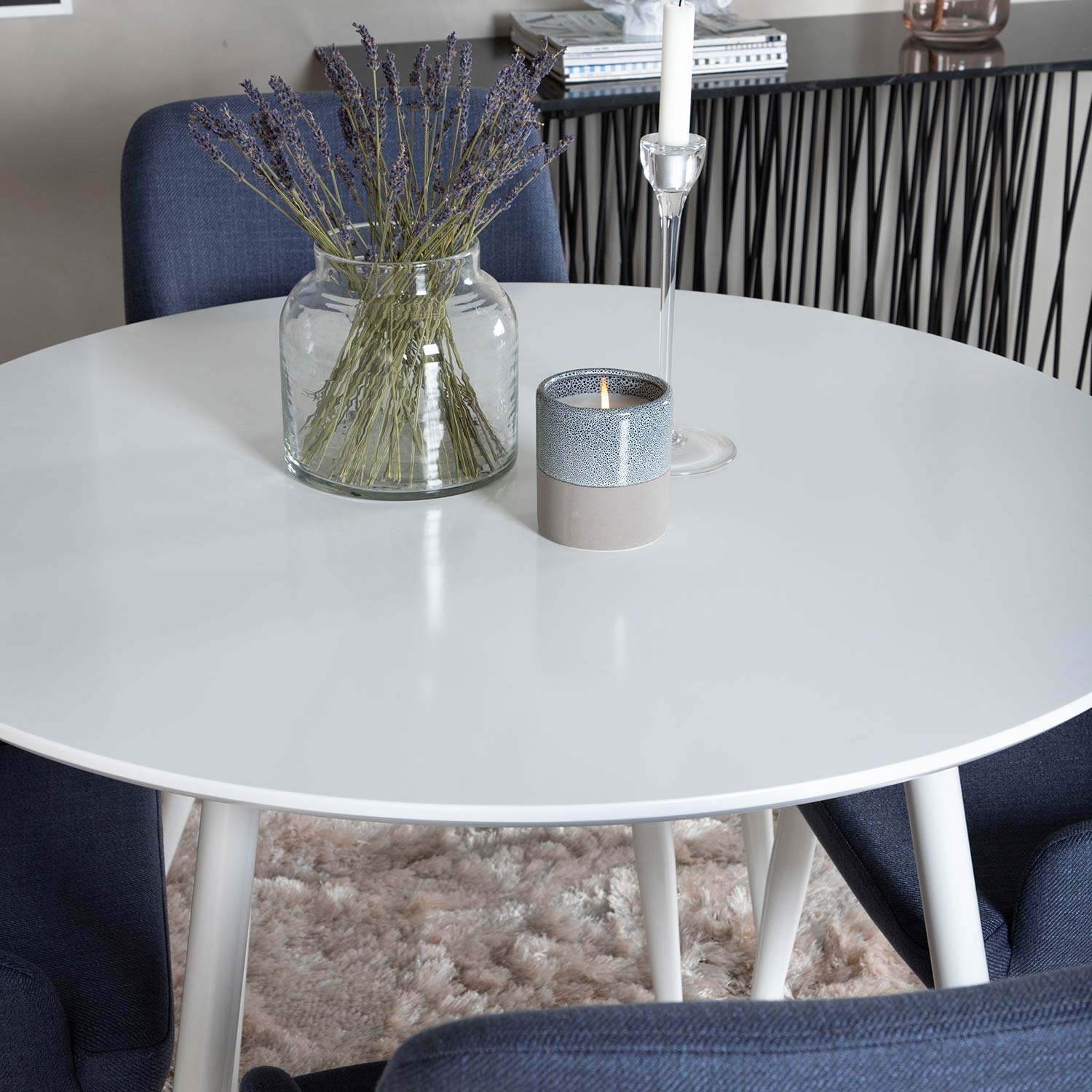 Spisegruppe Venture Home Plake med 4 Plake Stoler Rundt