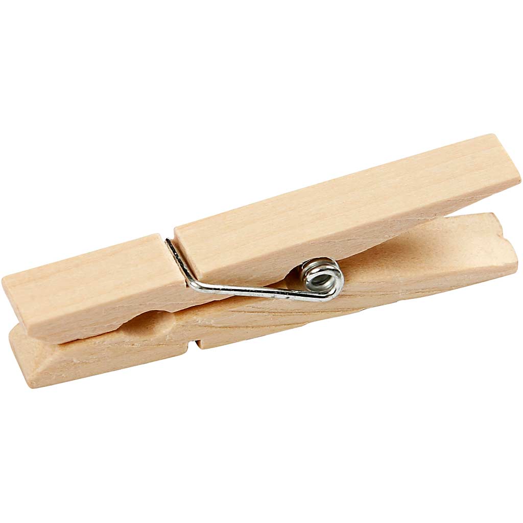 Klädnypor, L: 48 mm, B: 6 mm, 50 st./ 1 förp. 50 st