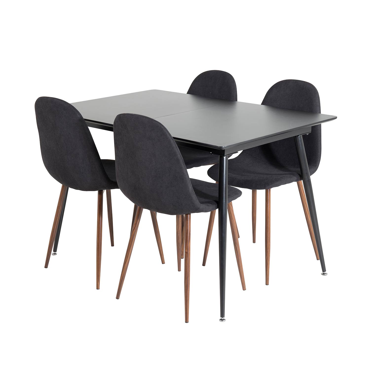 Spisegruppe Venture Home Silvia med Innleggsplate og 4 Pobbie Stoler