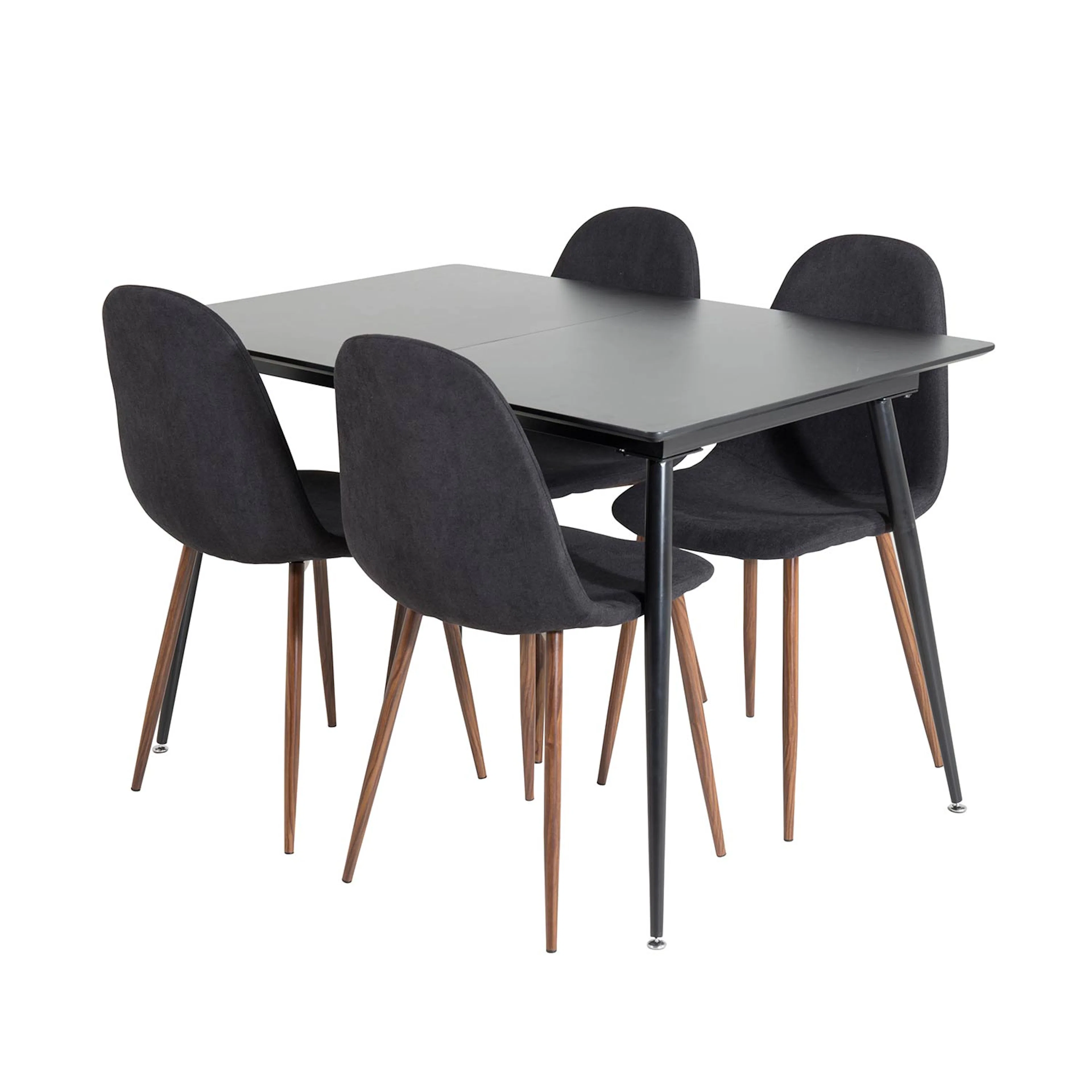 Spisegruppe Venture Home Silvia med Innleggsplate og 4 Pobbie Stoler