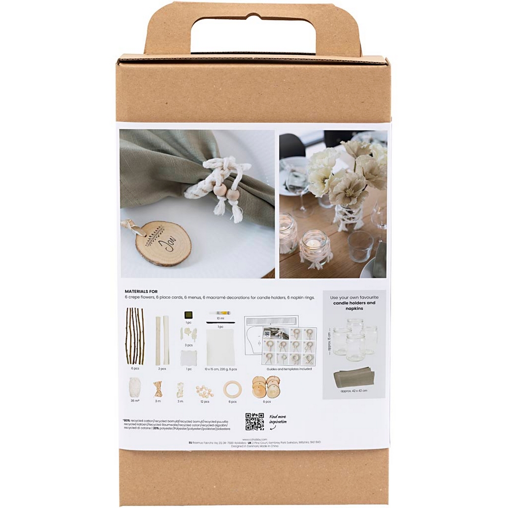 Hobbysett Creativ Company DIY Kit Bordpynt Pastellfarger