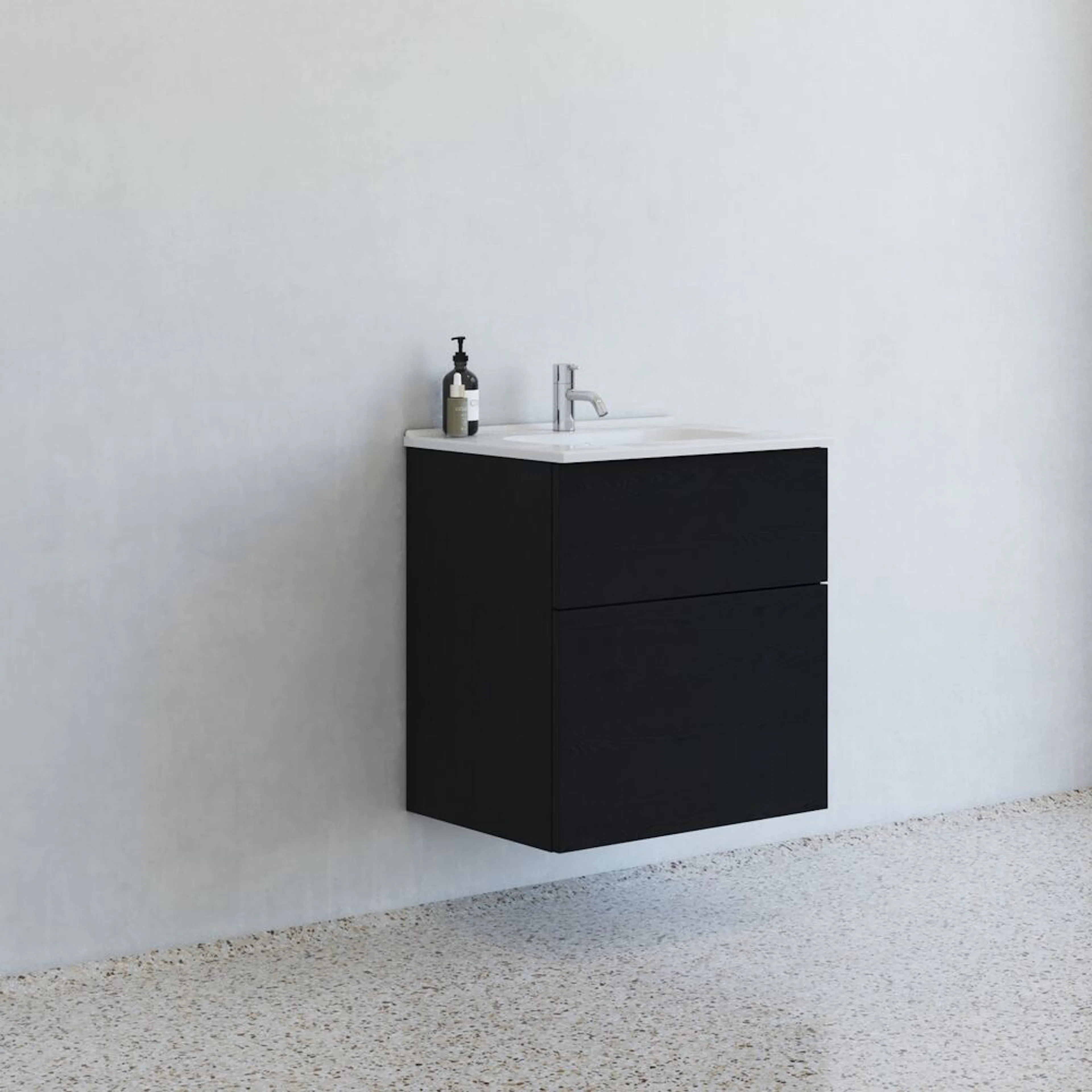 61 cm Kantate set H64, 2 lådor, svart ek 610 mm, Svart Ek
