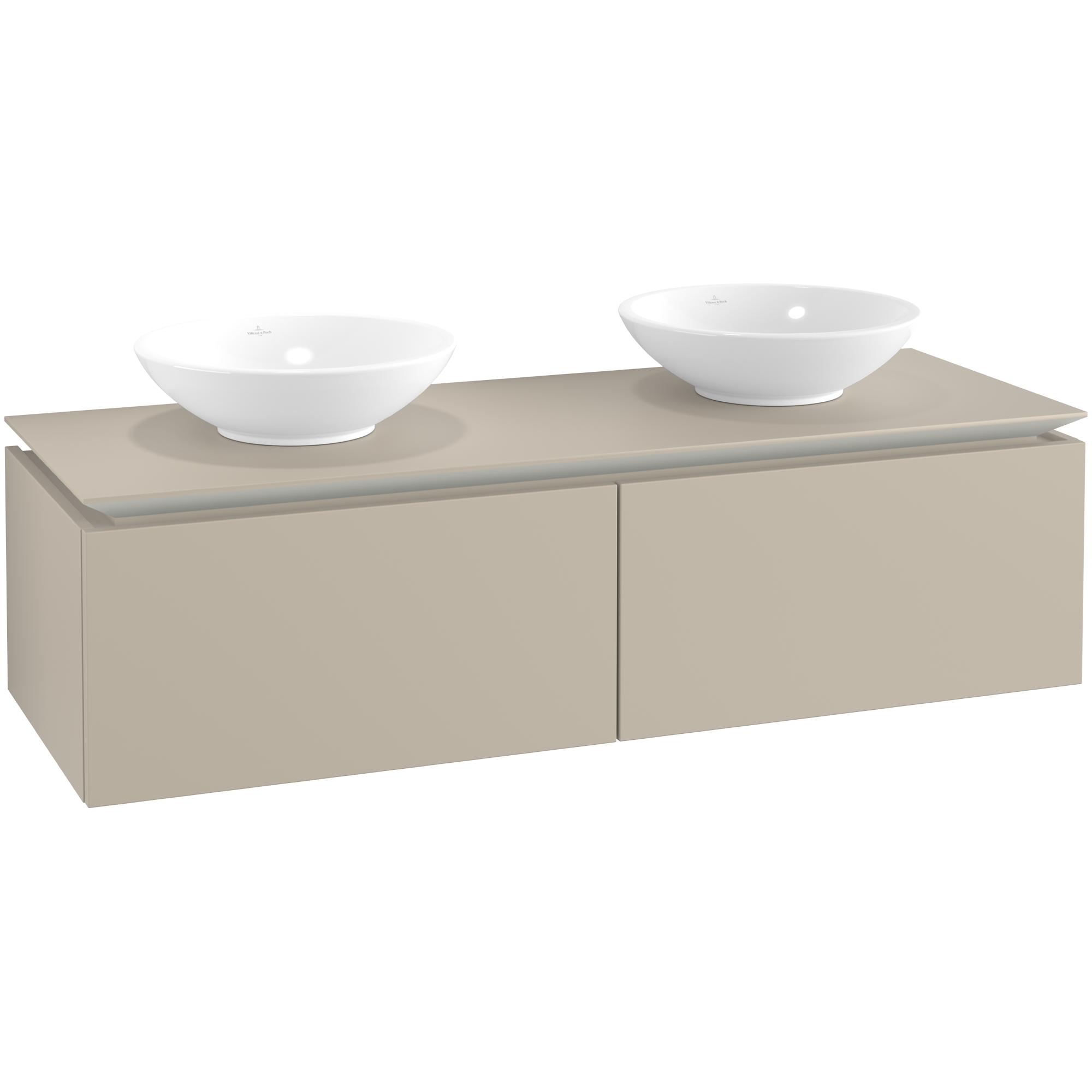 Tvättställsskåp Villeroy & Boch Legato Kompakt 1400 med 2 Lådor för Två Tvättställ