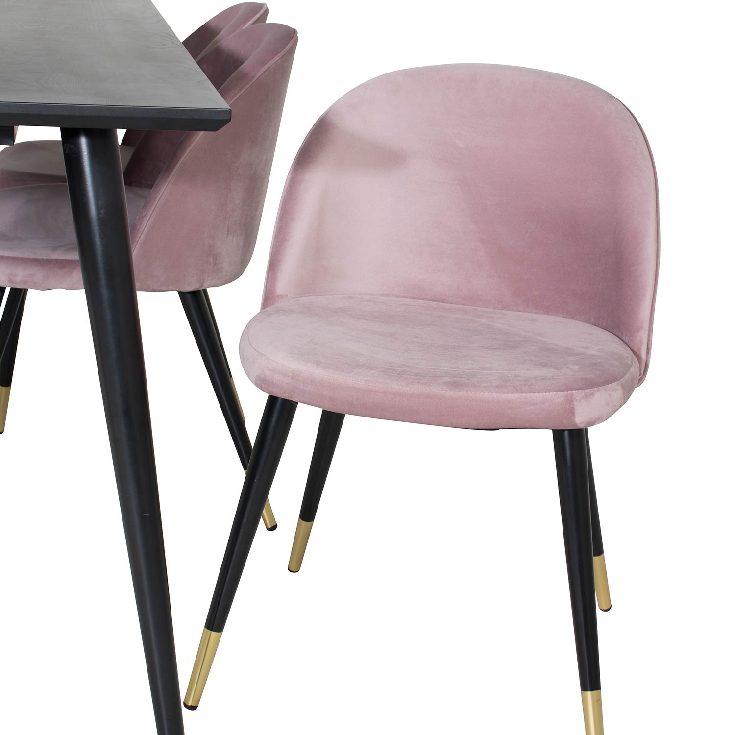 Spisegruppe Venture Home Dipp med 6 Velvet Stoler