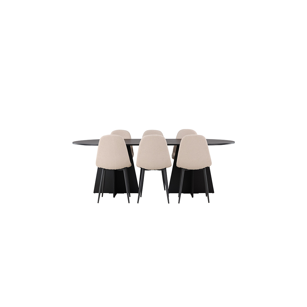 Spisegruppe Venture Home Bootcut med 6 stk Polar Stoler