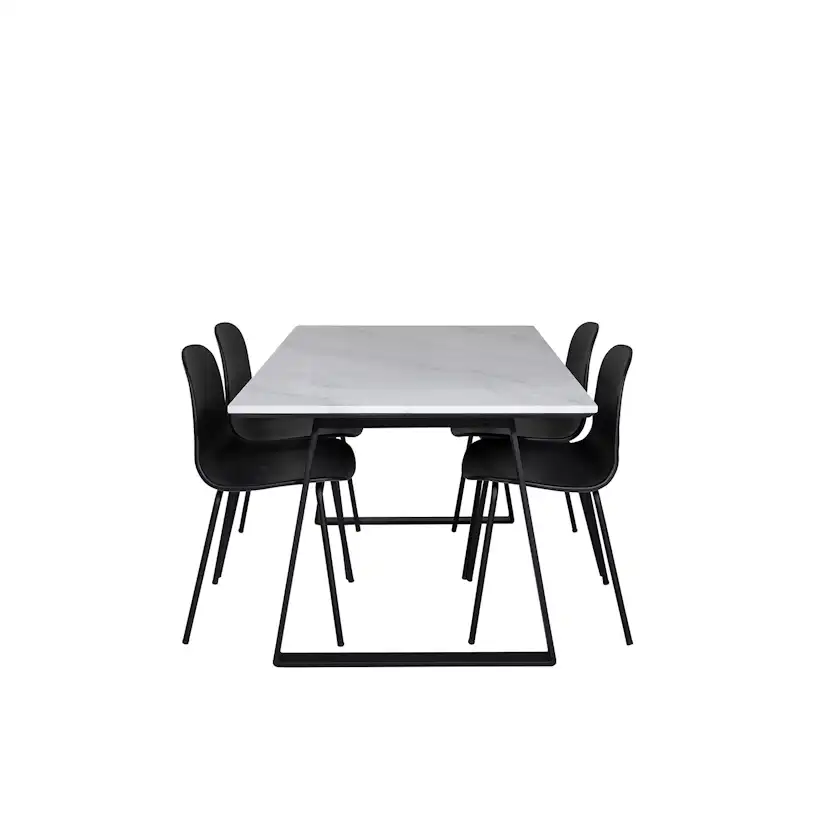 Spisegruppe Venture Home Estelle 140 med 4 Ardi Stoler