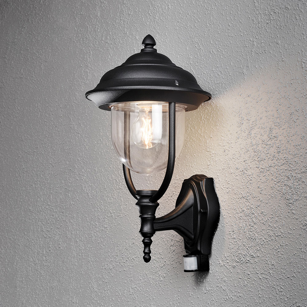 Vegglampe Gnosjö Konstsmide Parma Opp E27 Bevegelsessensor