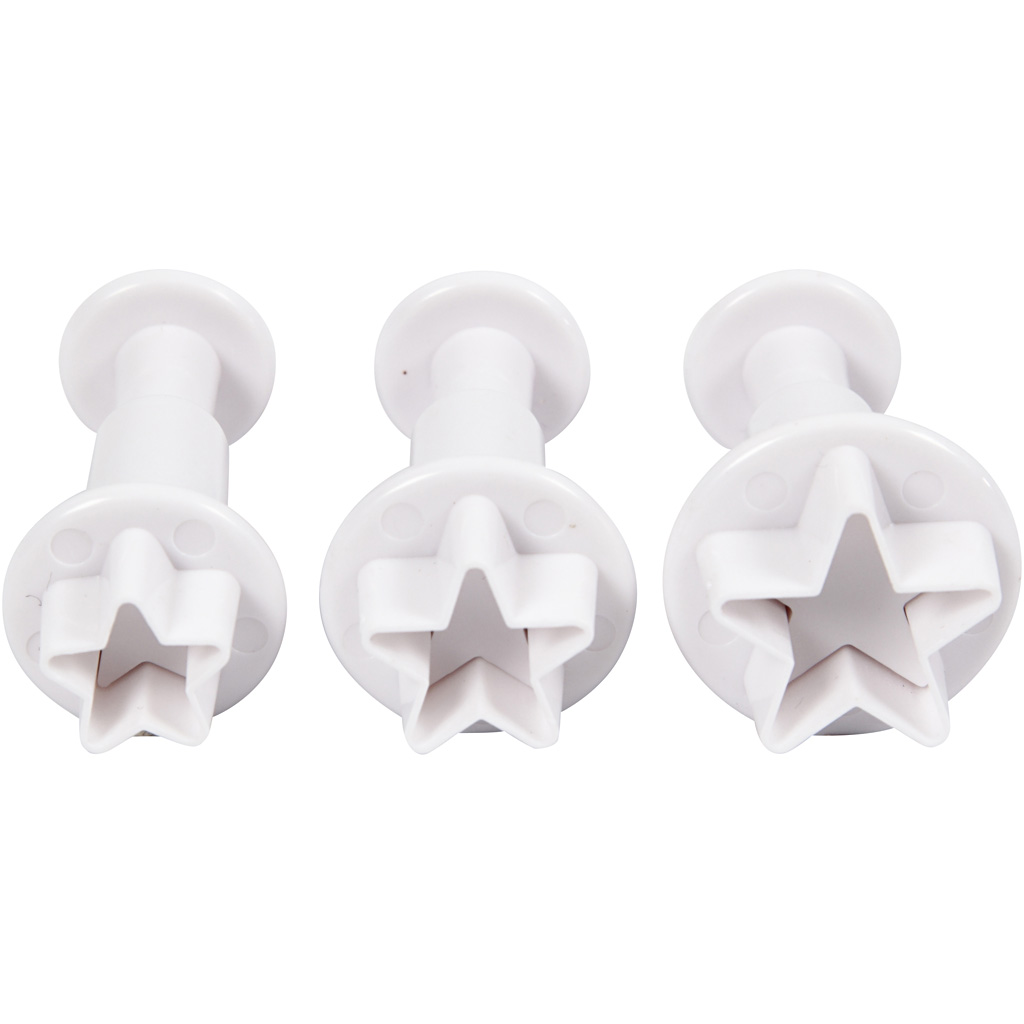 Utstikksformer Creativ Company Hvit Stjerne 3 stk/1 Pk