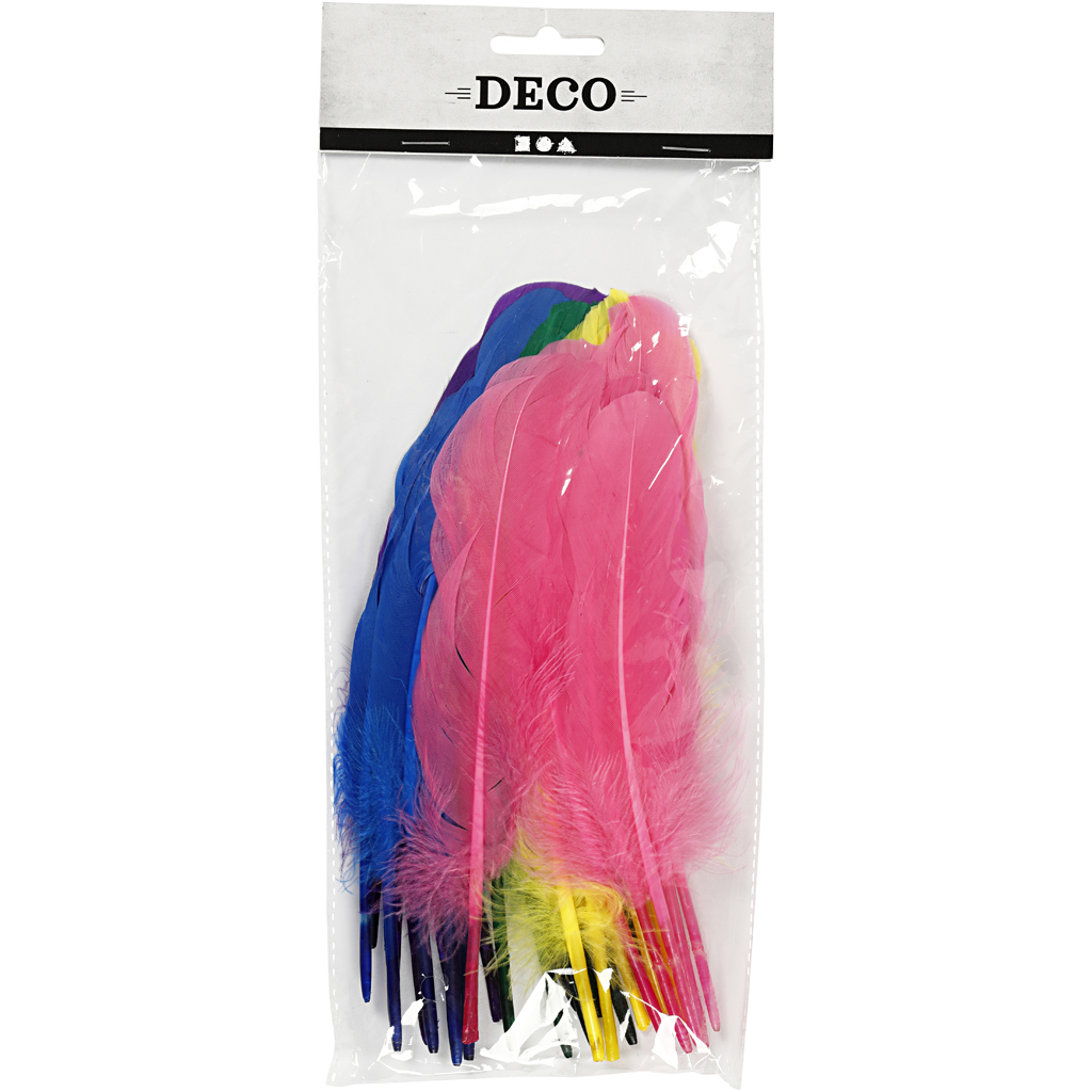 Fjær Creativ Company Ass Farger 20 cm 36 stk/1 Pk