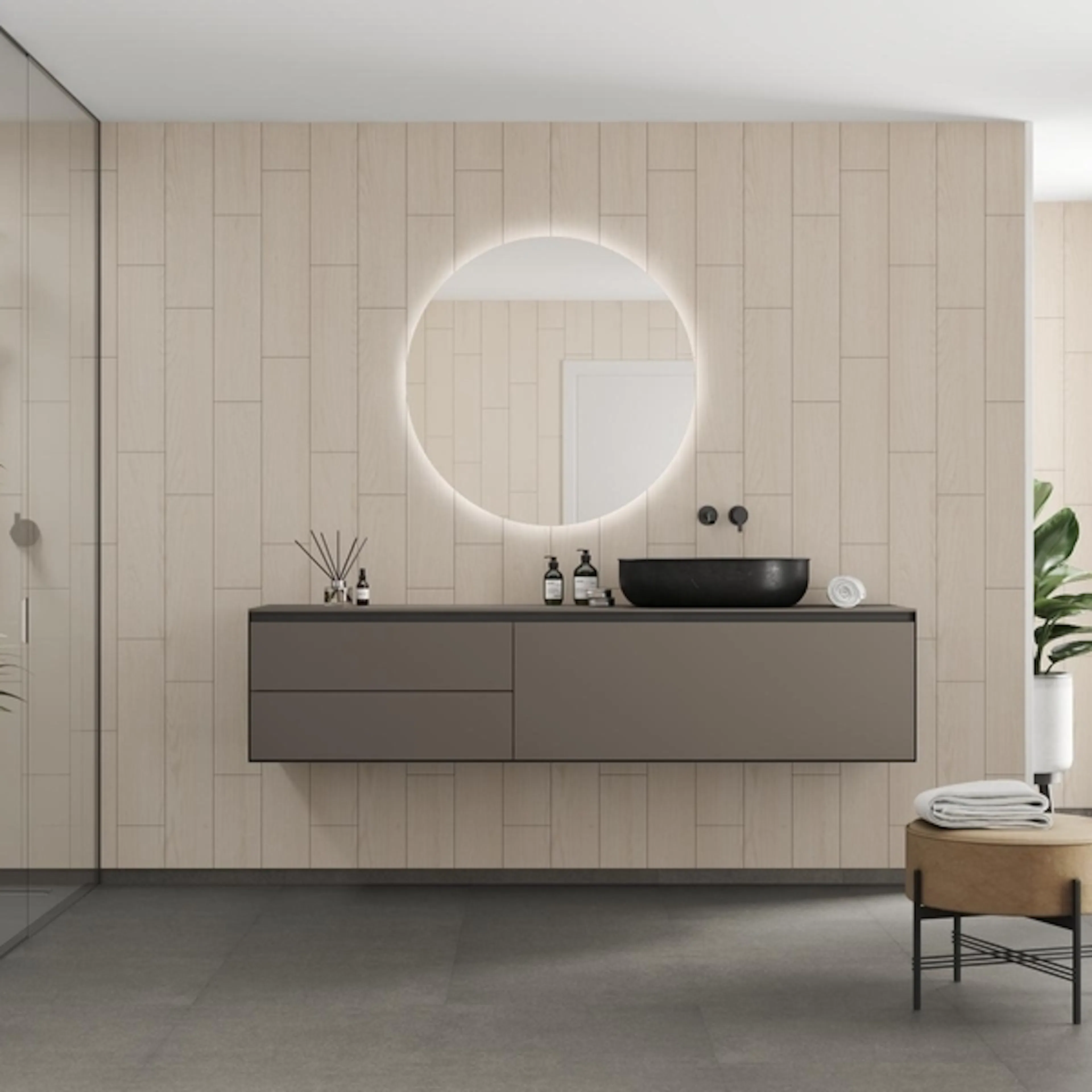 Baderomspanel Fibo 2159-M76 Light Wood