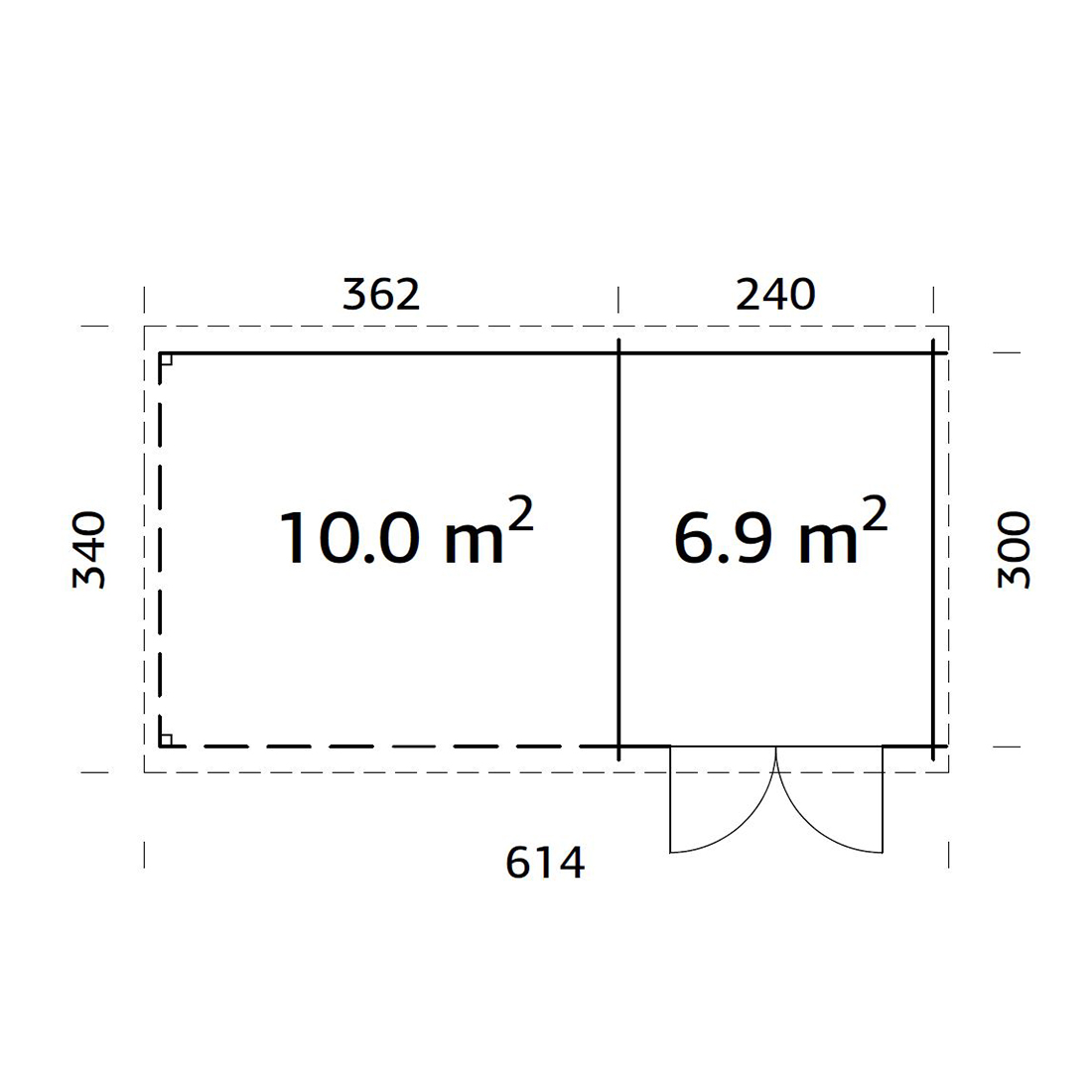 Hagestue Palmako Ella 16,9 m2