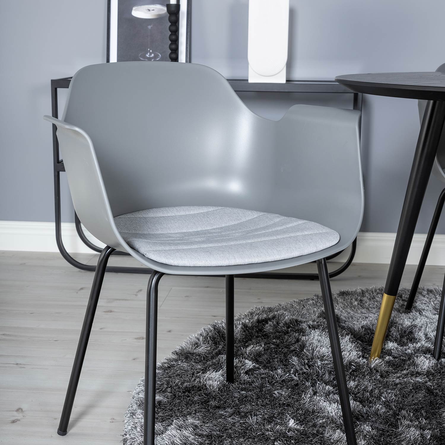 Spisegruppe Venture Home Dipp Ø115 cm med 4 Comfort Stoler