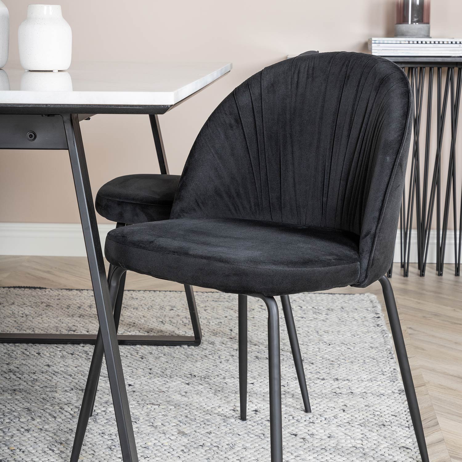 Spisegruppe Venture Home Estelle 140 med 4 Wrigley Stoler
