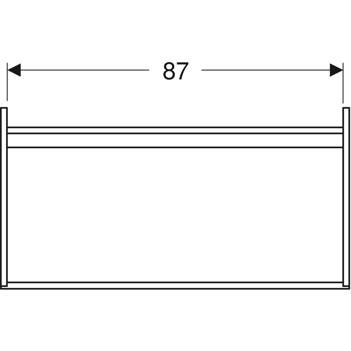 Ifö Elegant underskåp för möbeltvättställ, med två lådor: B= Hvit, 900x600 mm
