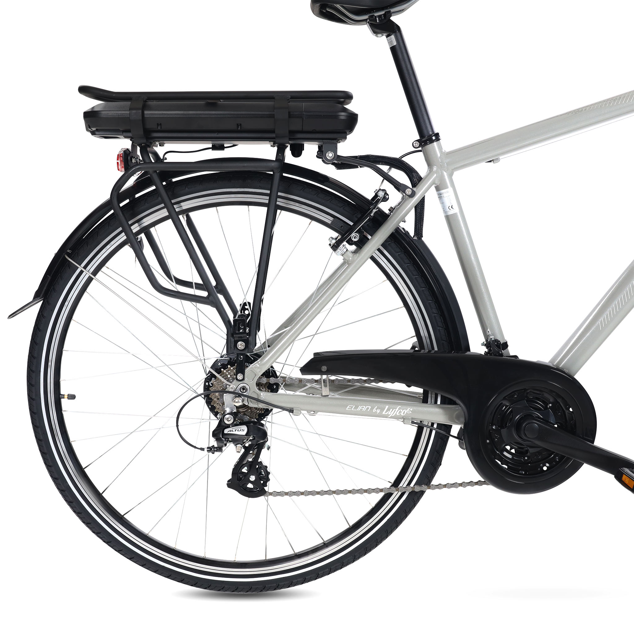 Elsykkel Lyfco Herre 28" - Elian 10,4 Ah Sølv