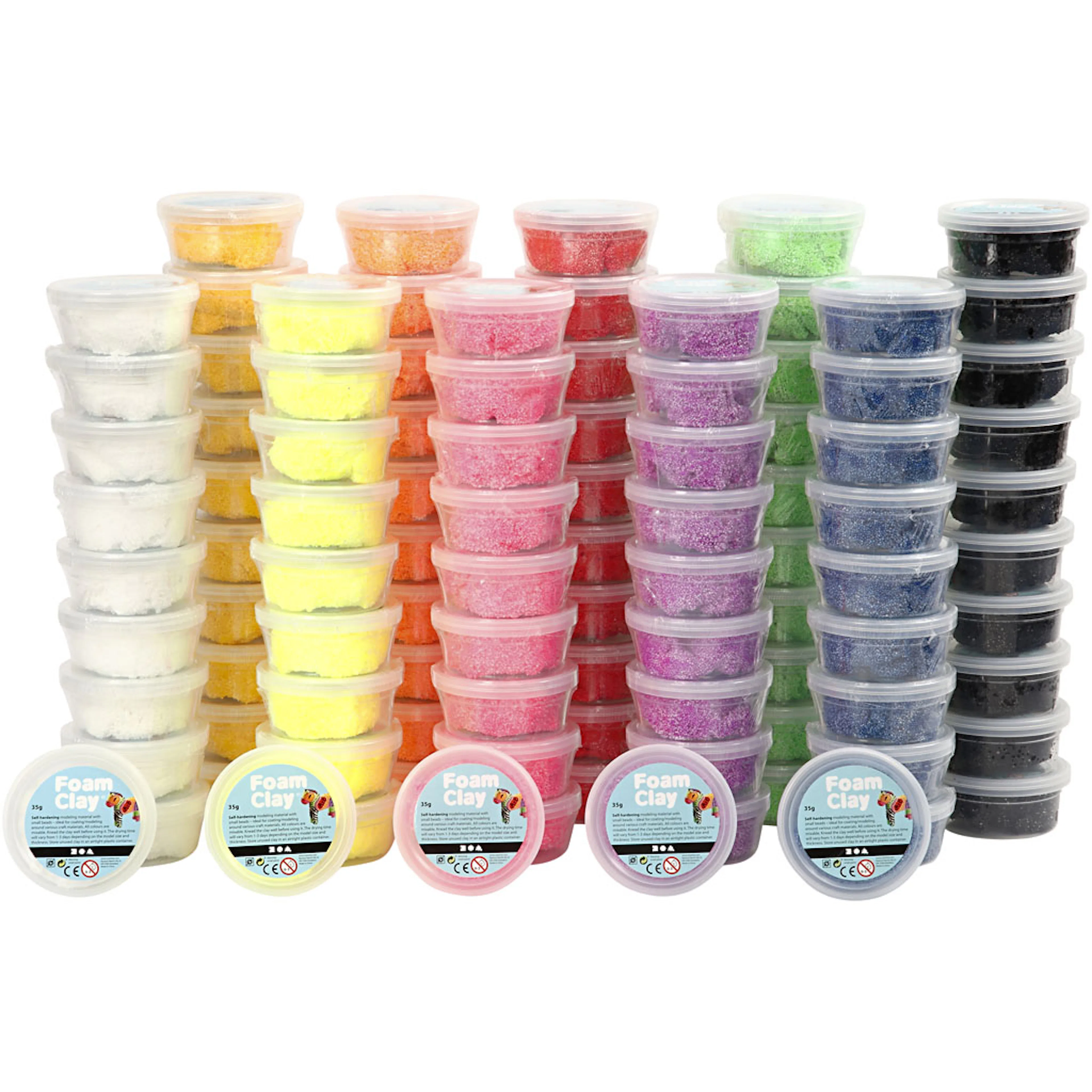 Foam Clay Creativ Company Ass Farger 10x10 Boks/1 Pk