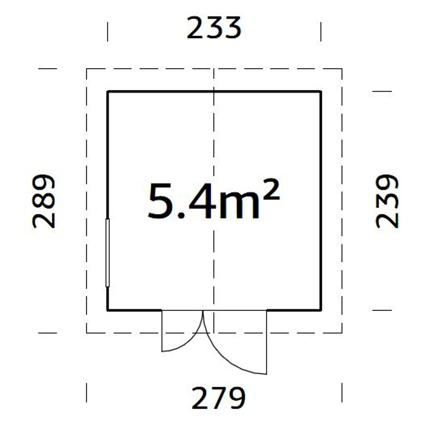 Redskapsbod Palmako Nils 5,4 m2
