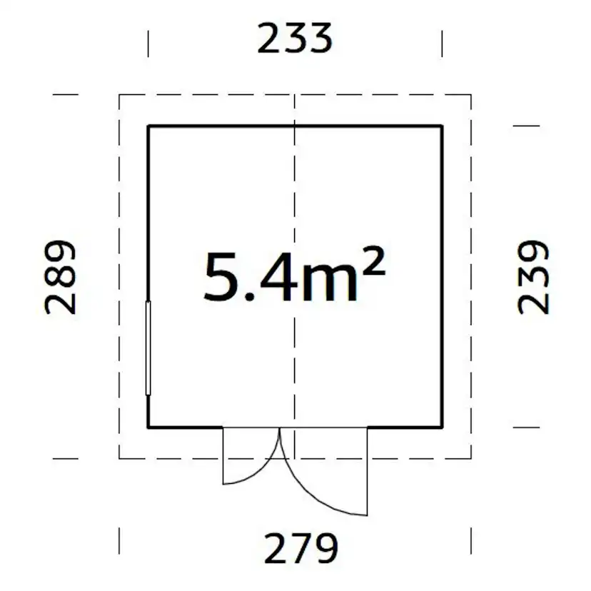 Redskapsbod Palmako Nils 5,4 m2
