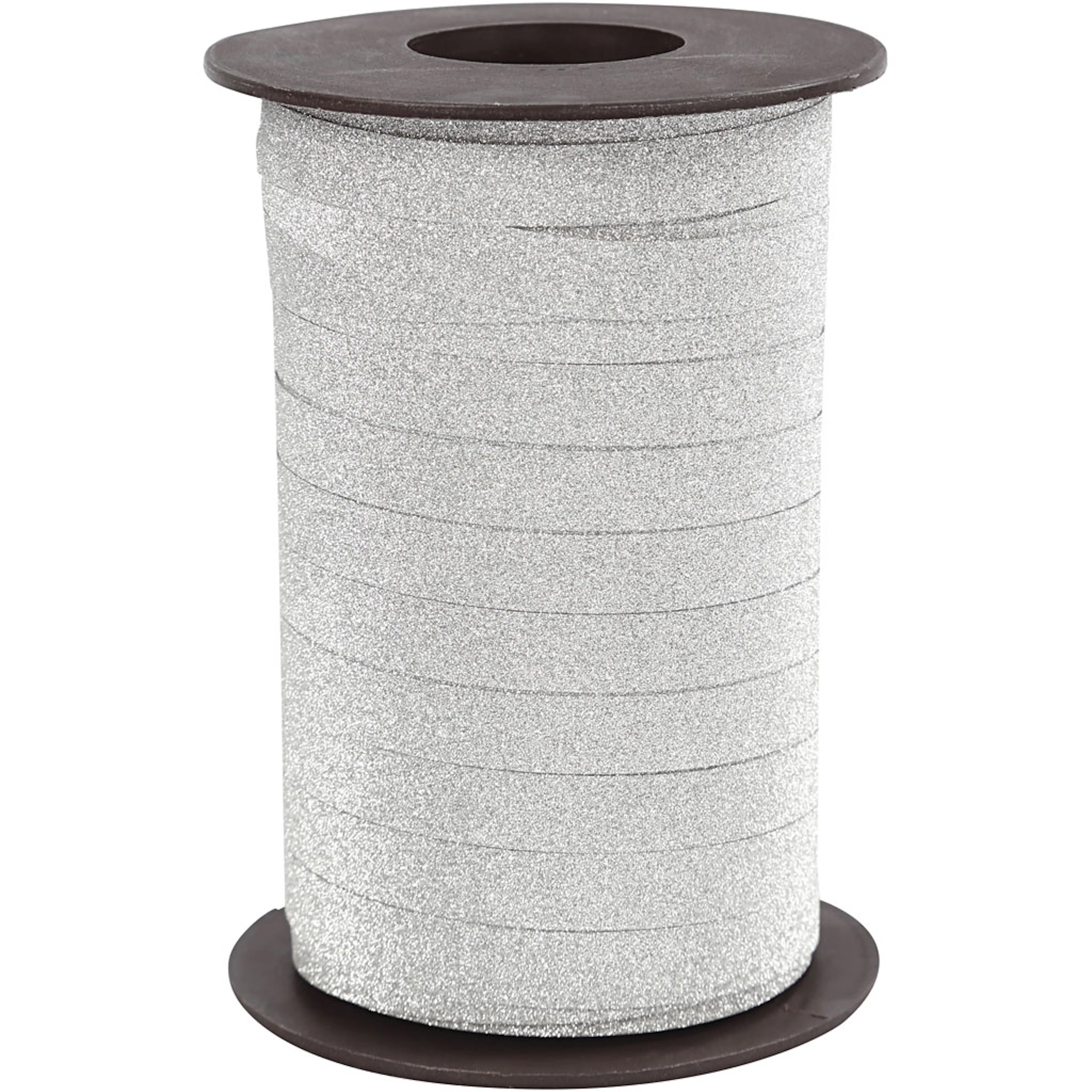Gavebånd Creativ Company Sølv 10 mm Glitter 100 m/1 Pk