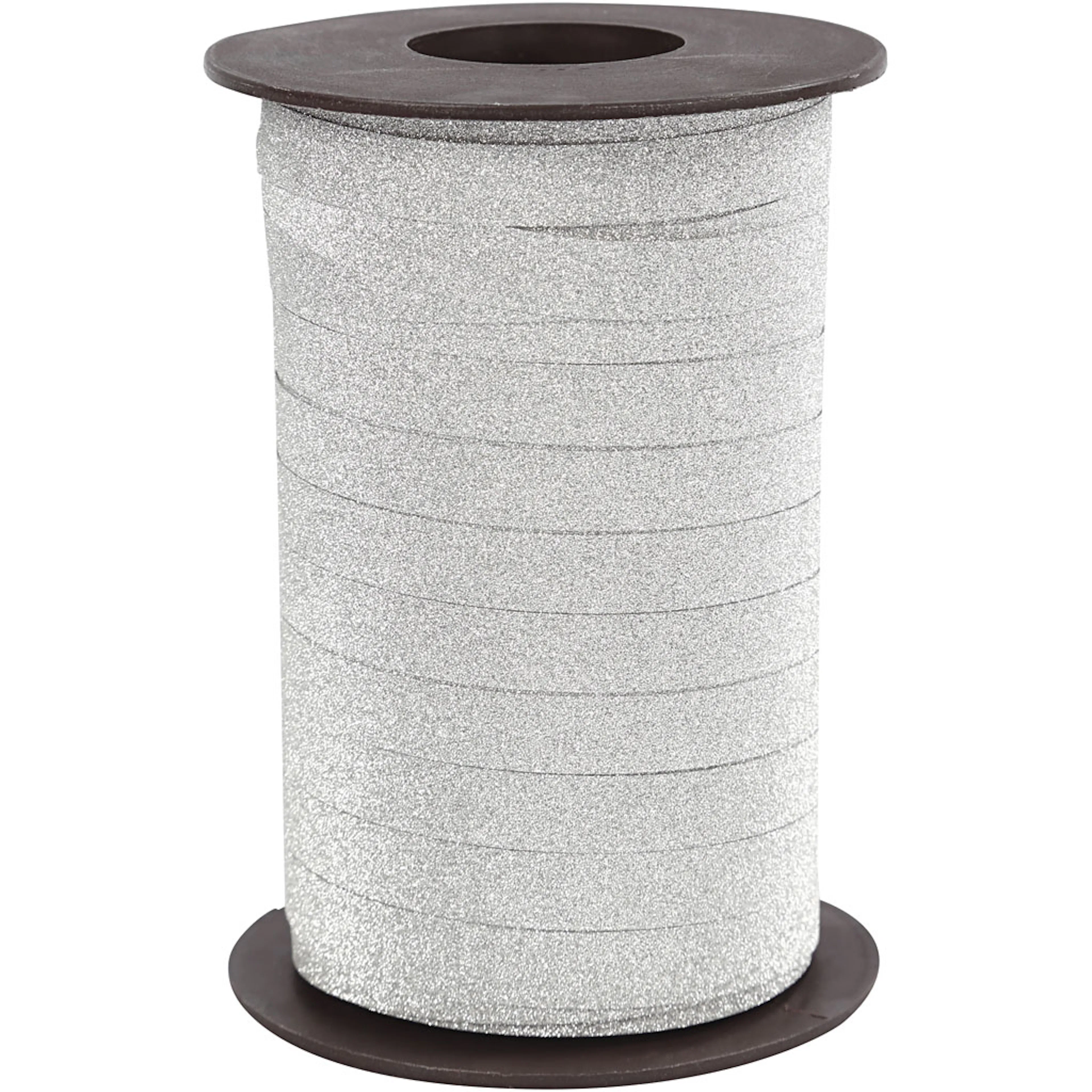 Gavebånd Creativ Company Sølv 10 mm Glitter 100 m/1 Pk