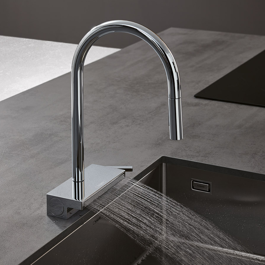 Kjøkkenbatteri Hansgrohe Aquno Select M81 170 3-jet med Uttr Krom