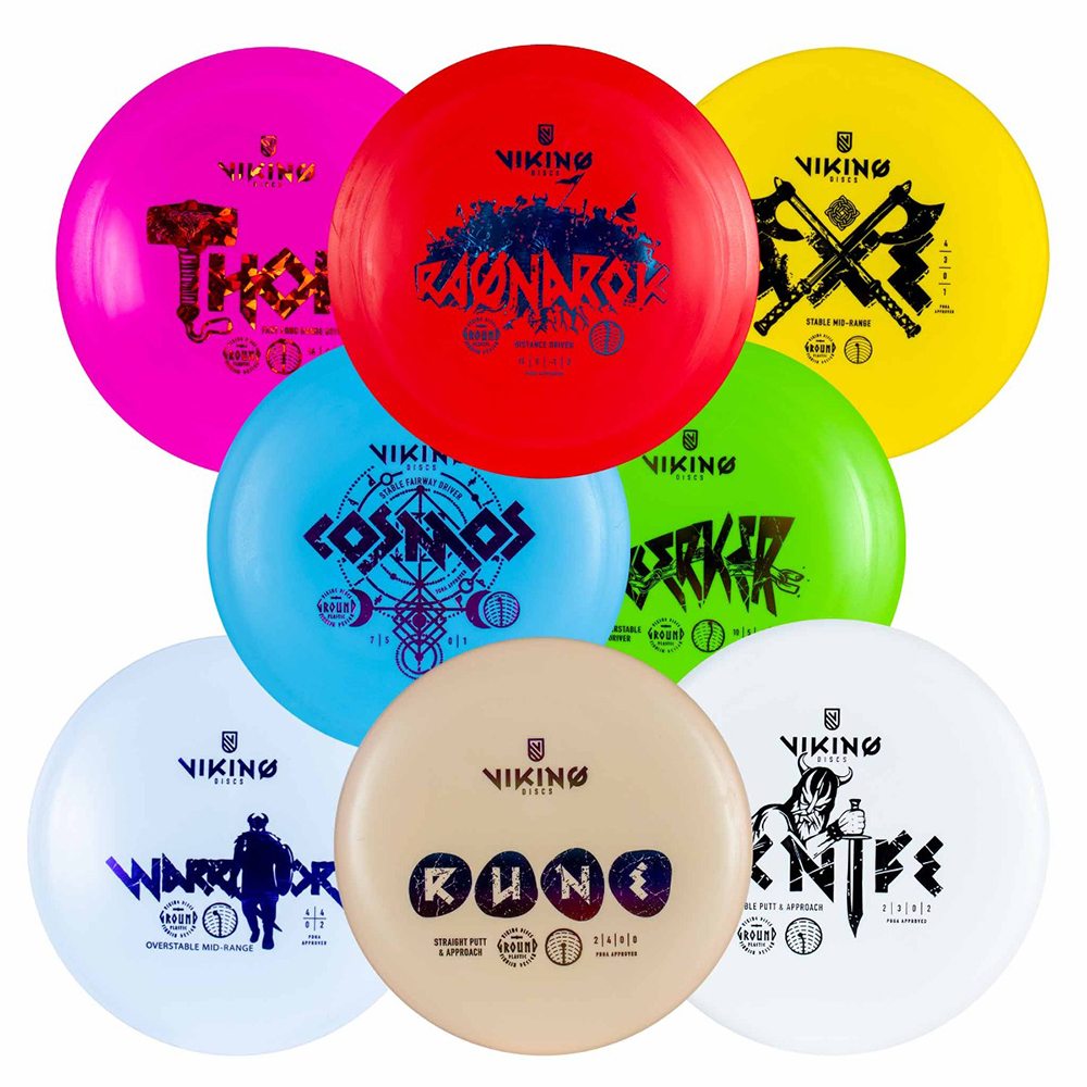 Frisbeegolf Viking Discs Ground Original 8-Disc Sett