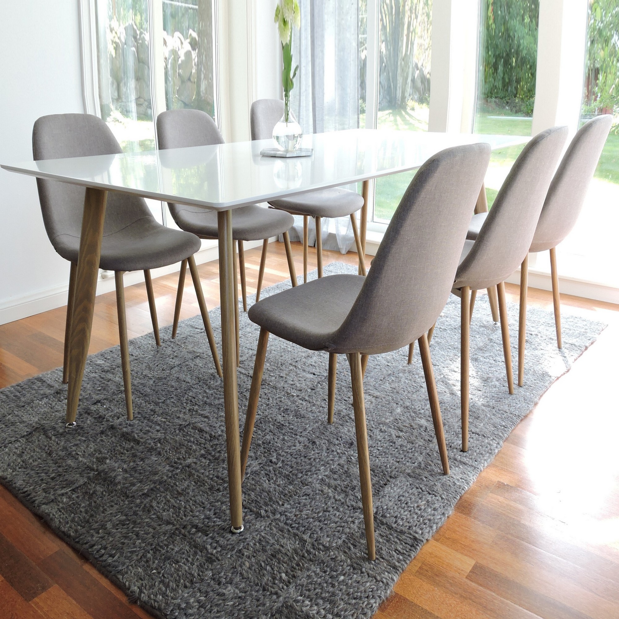 Spisegruppe Venture Home Polar med 6stk Stoler
