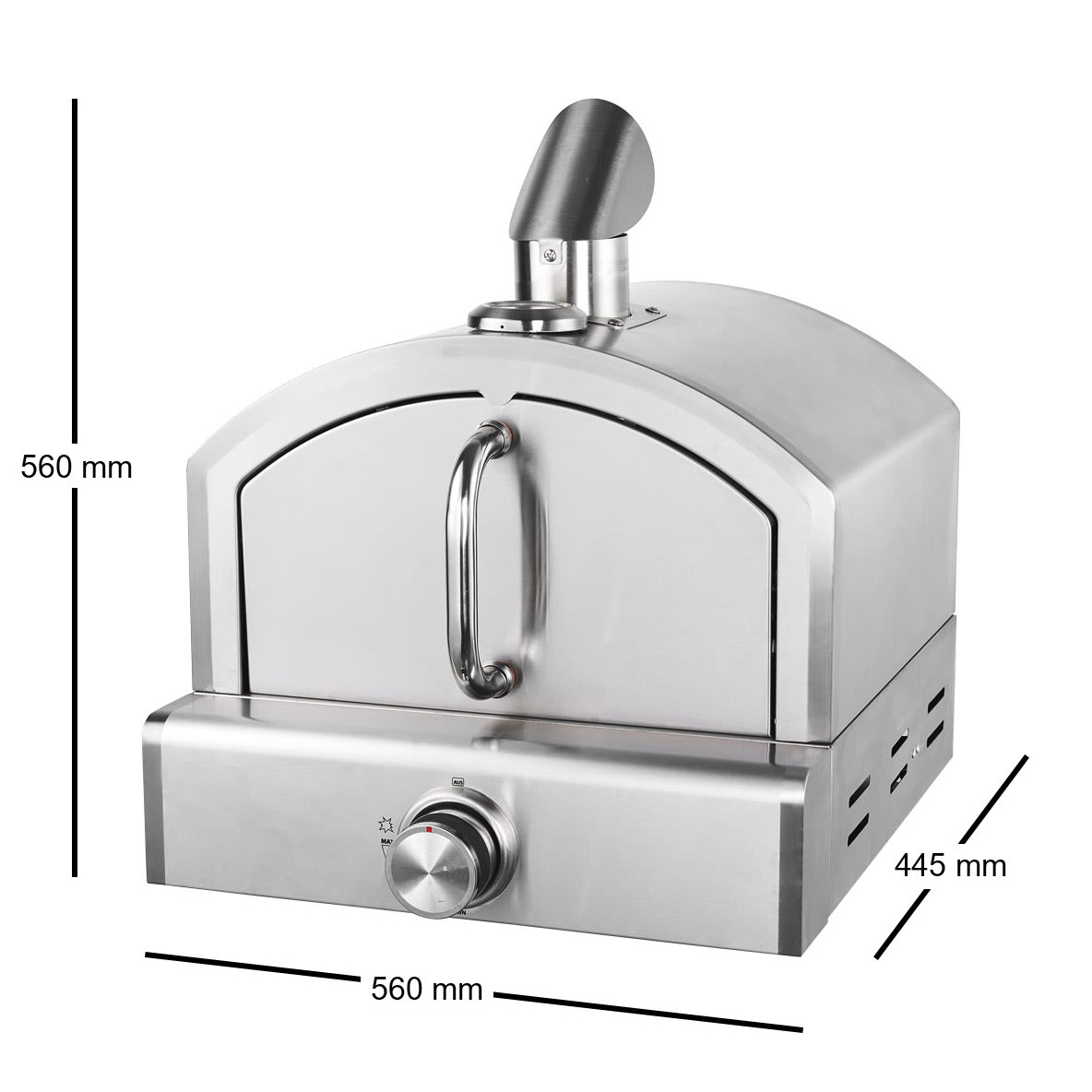 Frittstående Pizzaovn Myoutdoorkitchen Stainless Collection Brooklyn Gass