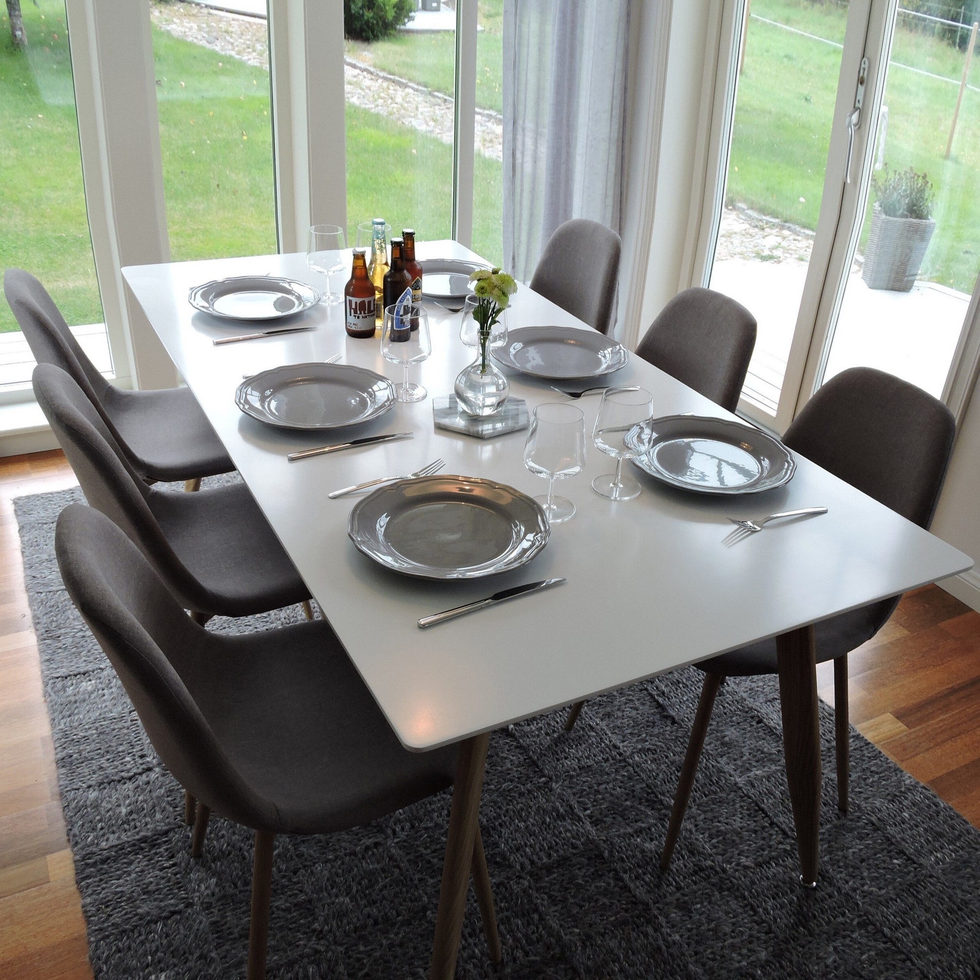 Spisegruppe Venture Home Polar med 6stk Stoler