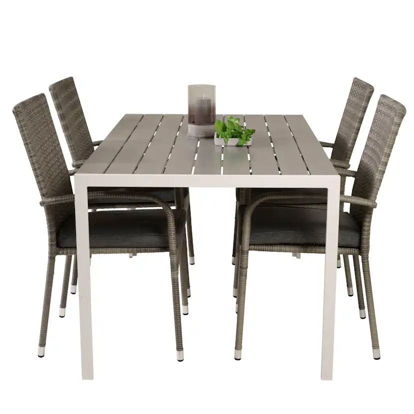 Spisegruppe Venture Home Bront 150 med 4 Asta Stoler