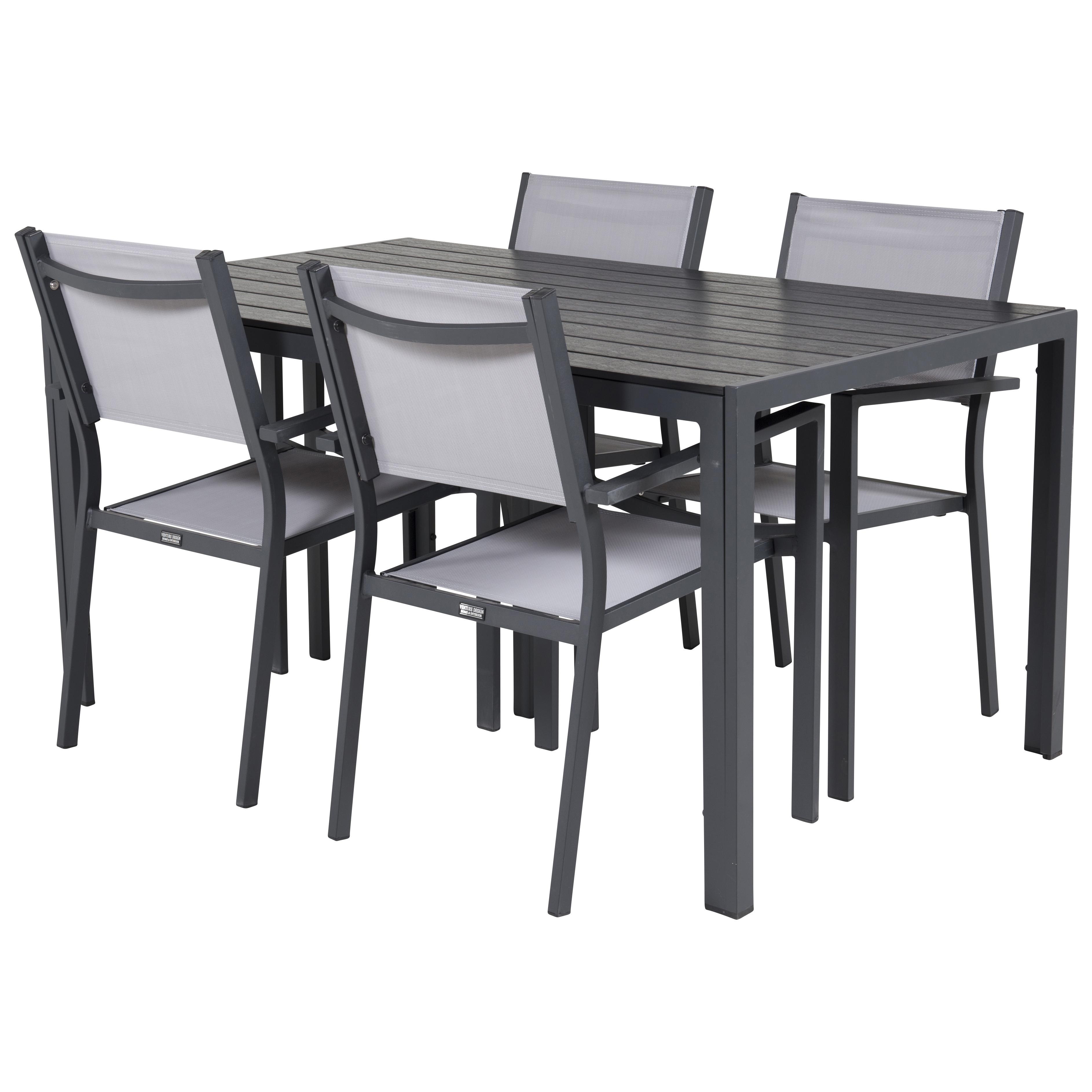 Spisegruppe Venture Home Bront 150 med 4 Copacabana Lenestoler