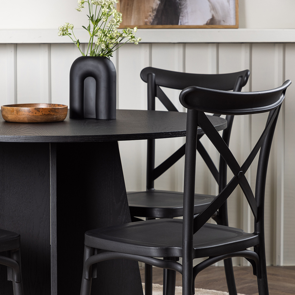 Spisegruppe Venture Home Bootcut Ø110 cm med 4 Crosett Stoler