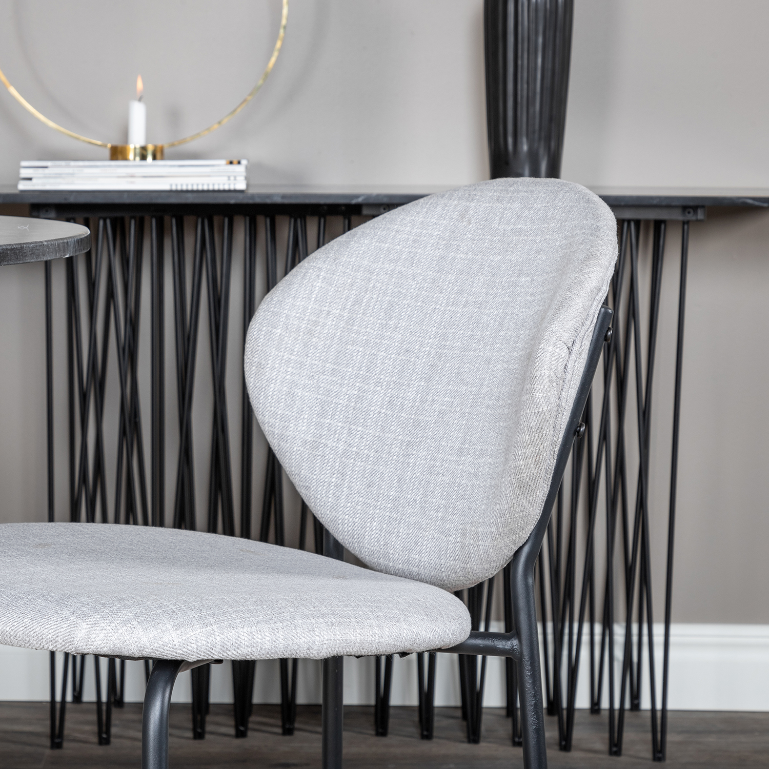 Spisegruppe Venture Home Estelle med 4 Valor Stoler Polyester