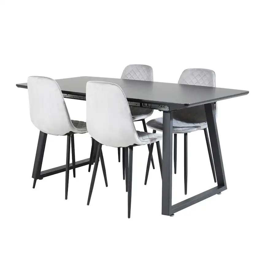 Spisegruppe Venture Home Ina med 4 Phoi Stoler Fløyel