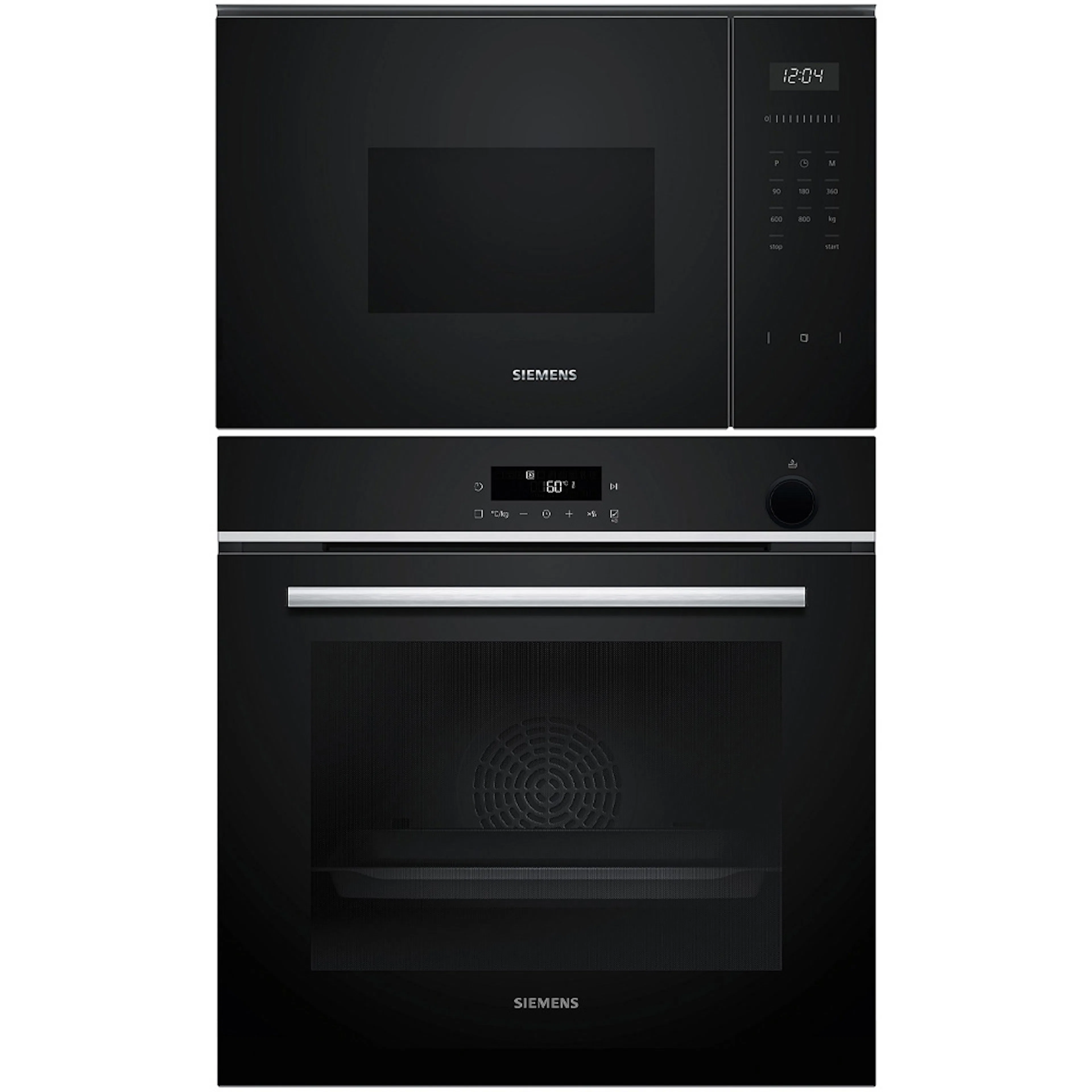 Ovn- og Mikrobølgepakke Siemens iQ300 HR532GBS3 + iQ500 BF525LMB1 Sort