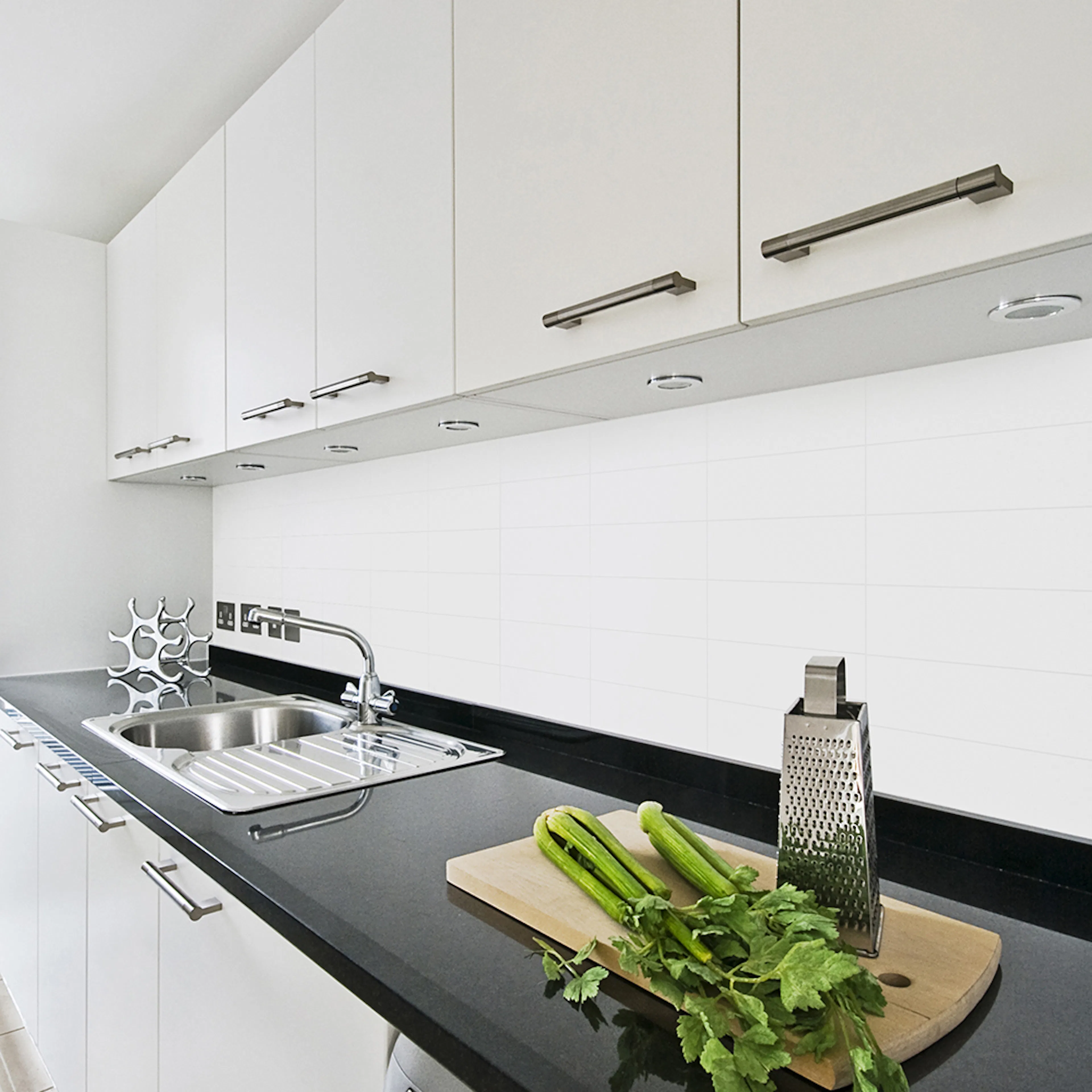 Kjøkkenplate BerryAlloc Hvit Snø 10X30 GF