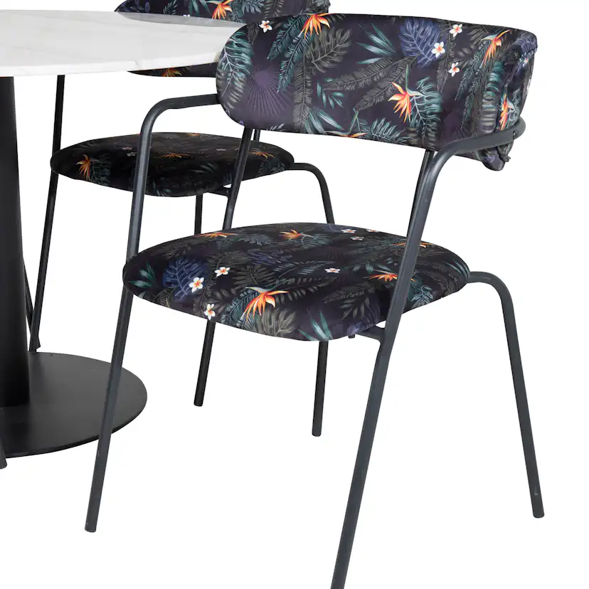 Spisegruppe Venture Home Estelle med 4 Aris Stoler Polyester
