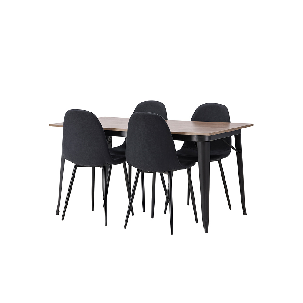 Spisegruppe Venture Home Tempe 140 cm med 4 Polar Stoler