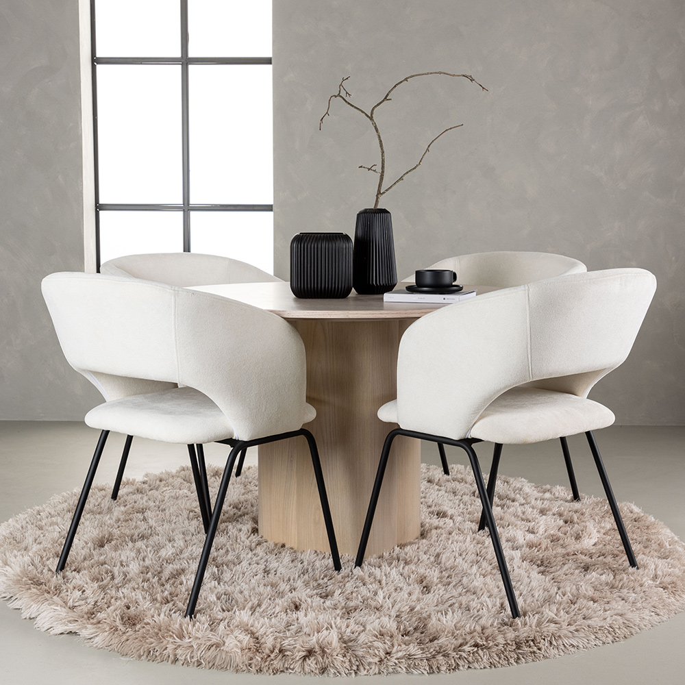 Spisegruppe Venture Home Olivia Ø110 cm med 4 stk Day Stoler