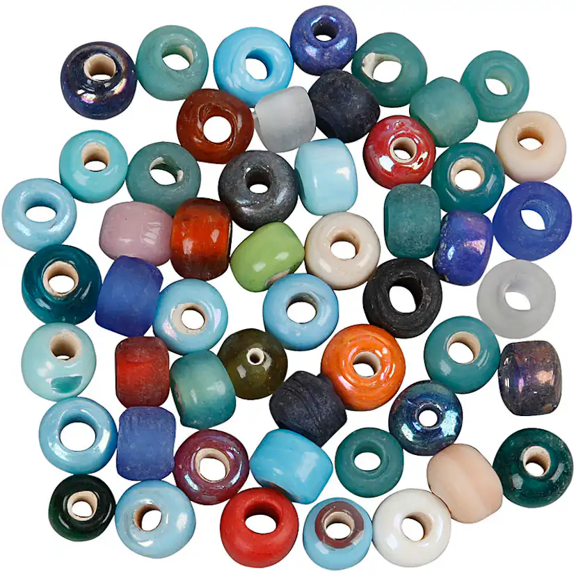 Glassperlemiks Creativ Company Ass Farger Dia 9 mm Hullstr 2,5-3 mm 500 g/1 Pk