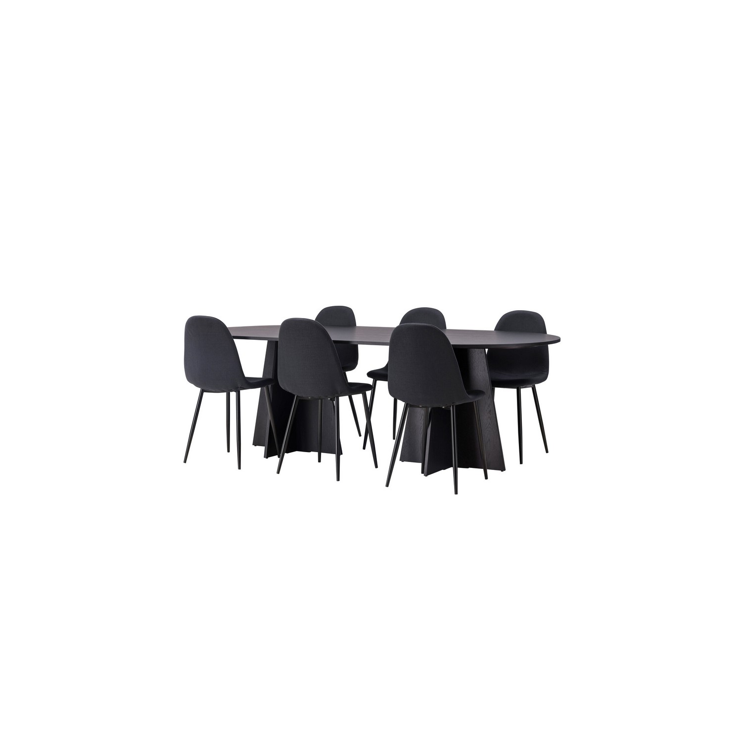 Spisegruppe Venture Home Bootcut Oval med 6 Polar Stoler