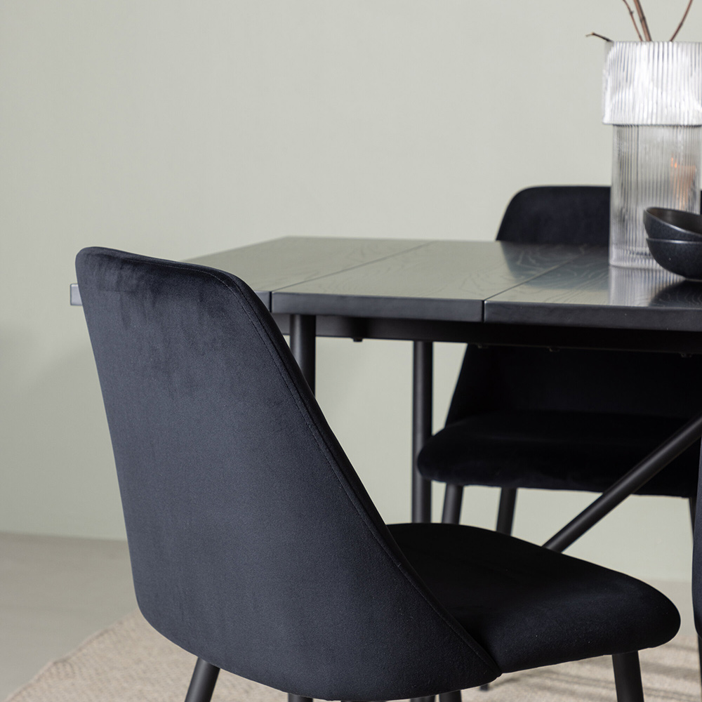 Spisegruppe Venture Home Astrid med 6 Night Fløyel Stoler