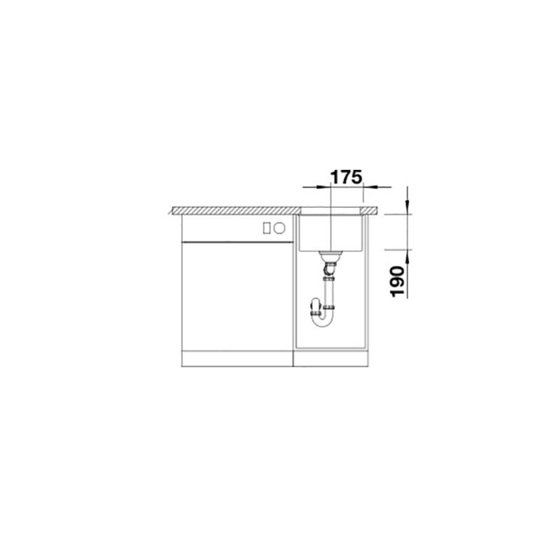 BLANCO SUBLINE 320-U SILGRANIT® INFINO - NATURVIT Naturhvit, Undermontering