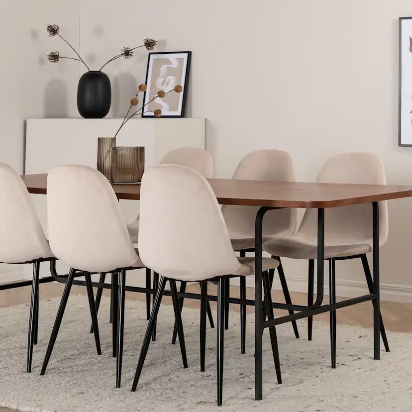 Spisegruppe Venture Home Chicago Spisebord og Pobbie Spisestol