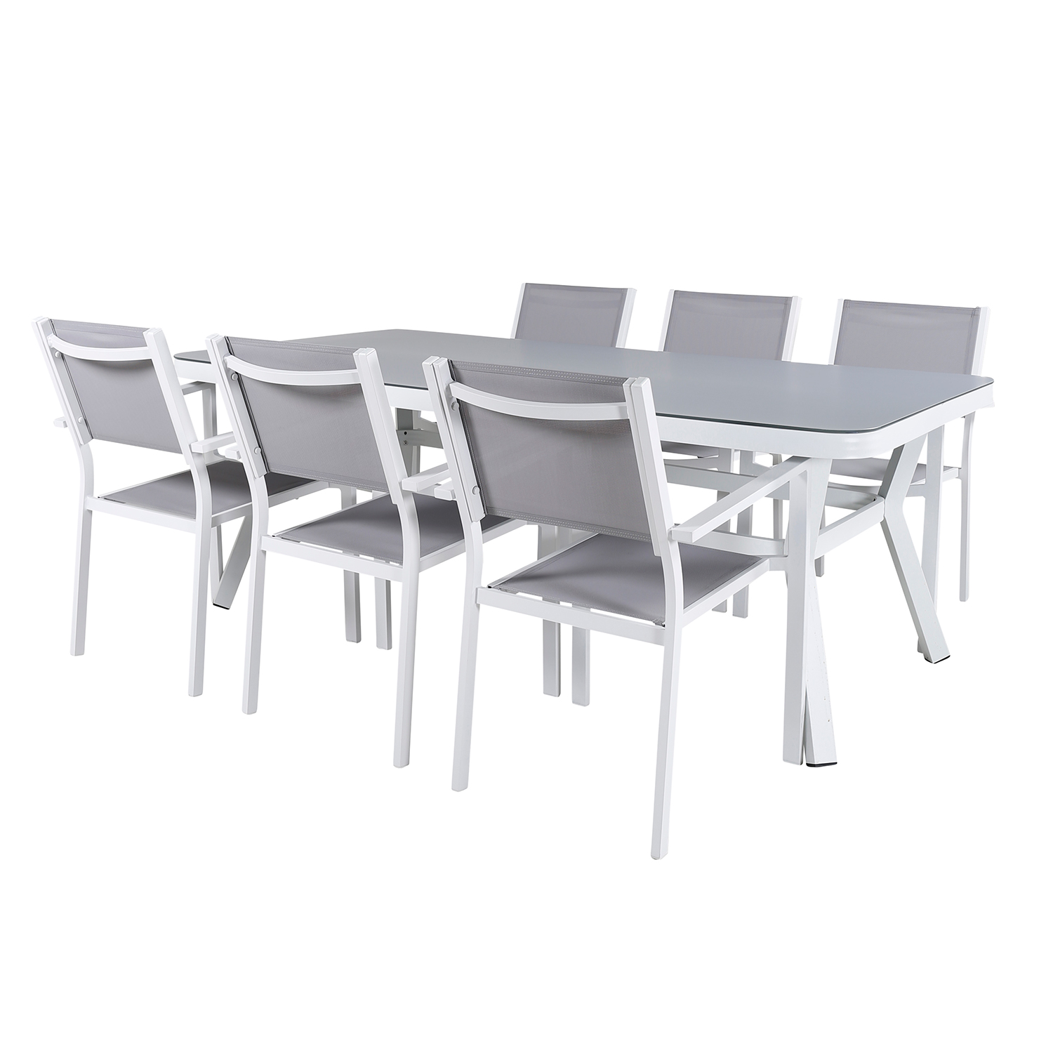 Spisegruppe Venture Home Virya 160x90 med 6 Copacabana Stablestoler